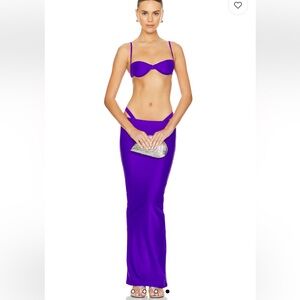 Melissa Simone Saida Skirt in Royal Purple